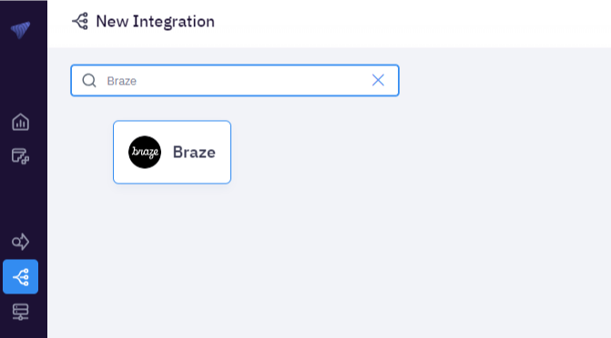 MetaRouter で Braze を統合として追加する。