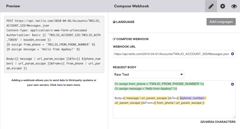 Webhook 本文